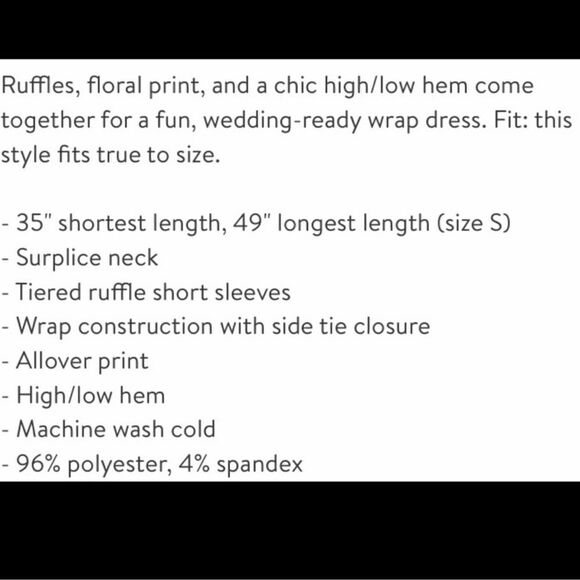 Max Studio Red Floral Ruffle Sleeve Wrap High Low Hem Dress | SZ S - Picture 14 of 17